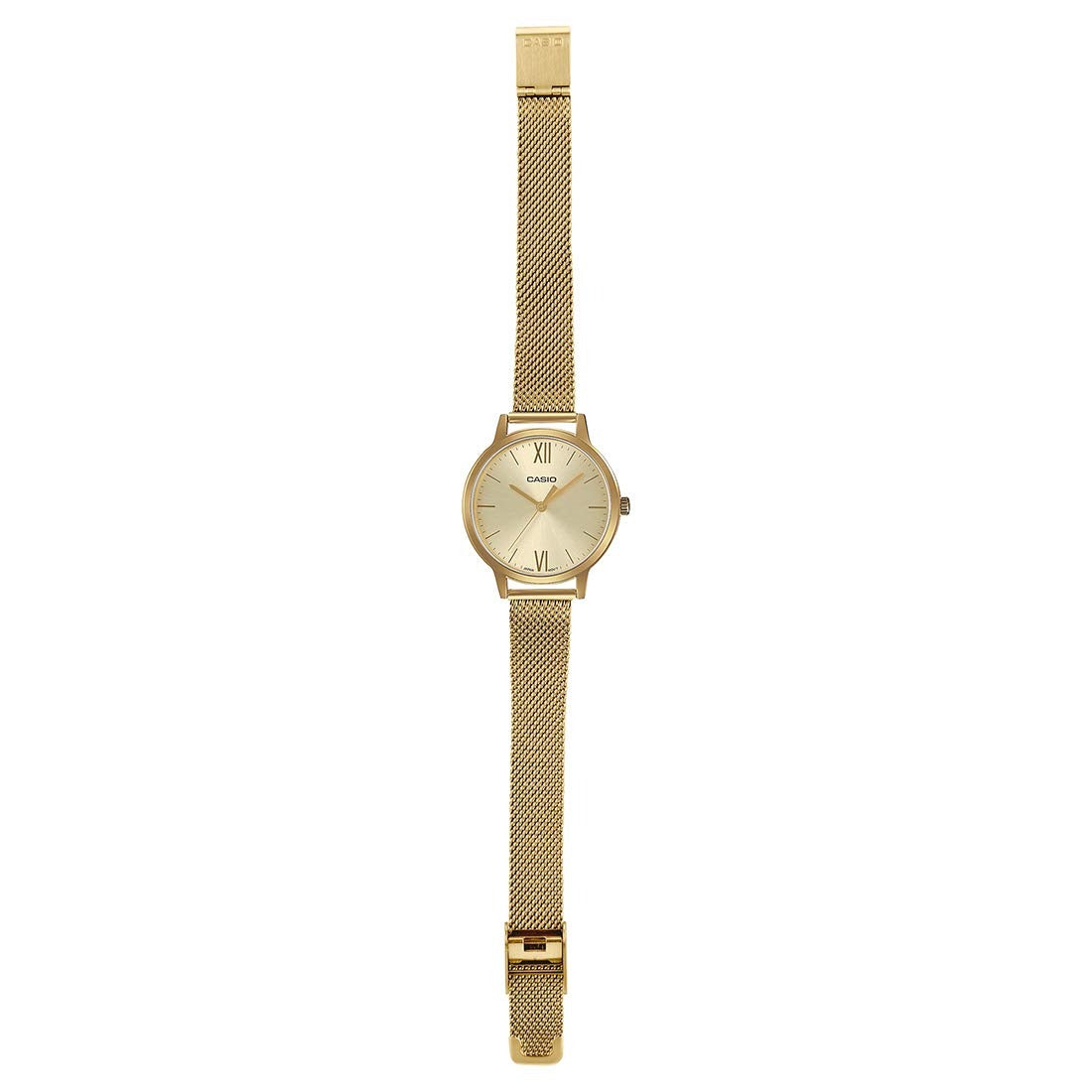 Casio Enticer Ladies Quartz Gold Dial Analog Women's Watch LTP-E157MG-9ADF
