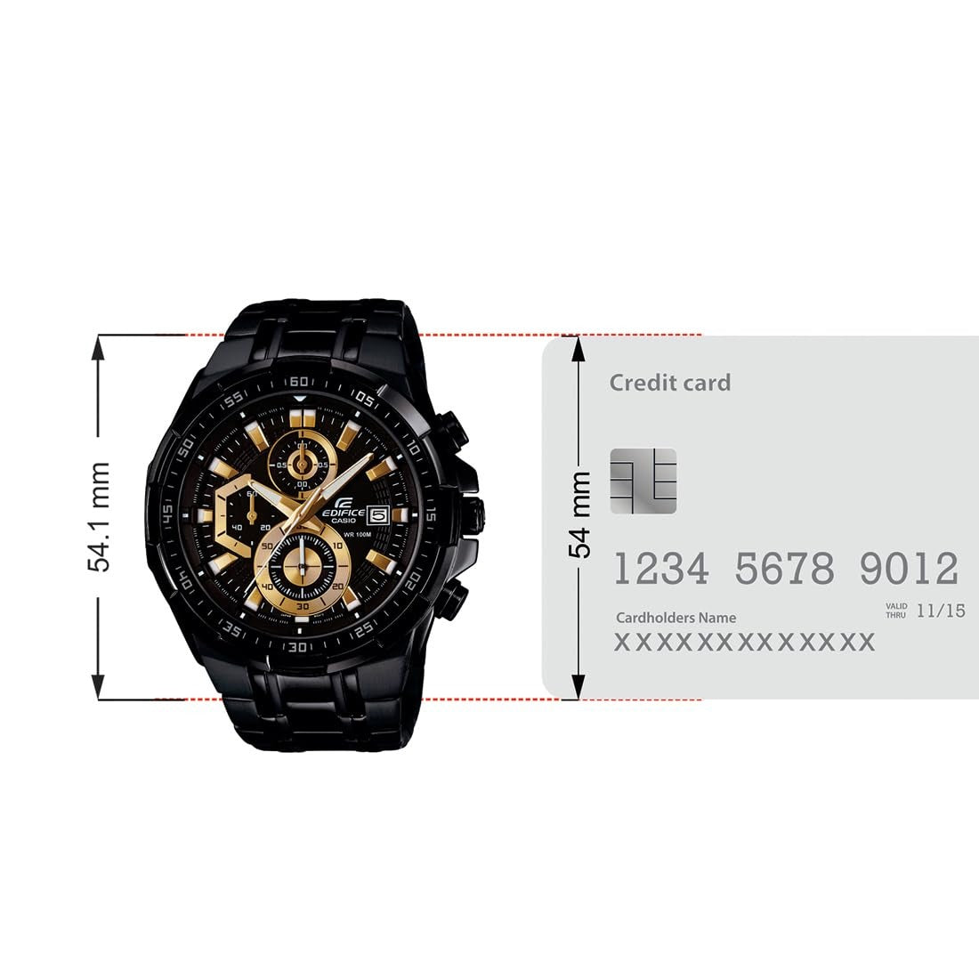 Casio Edifice Black Dial Stainless Steel Chronograph Men's Watch EFR-539BK-1AVUDF