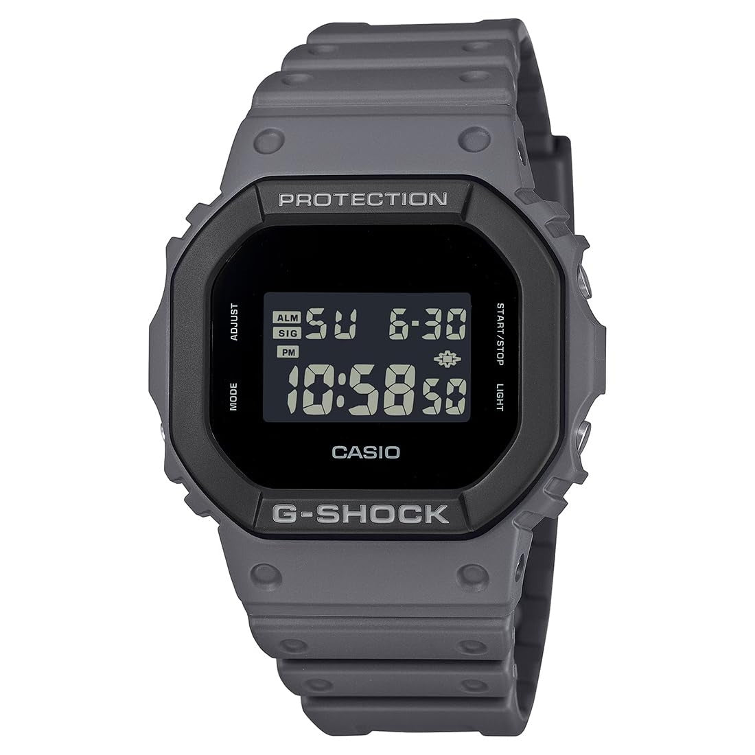 G-Shock Grey White Dial Resin Strap Digital Men's Watch DW-5610UU-8DR (G1647)