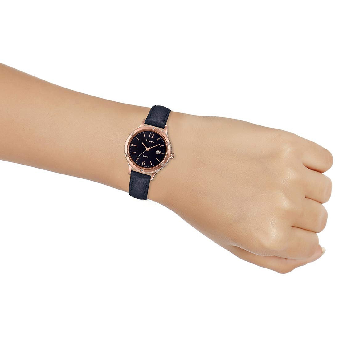 Casio Sheen Quartz Black Dial Analog Women's Watch SHE-4533PGL-1AUDF