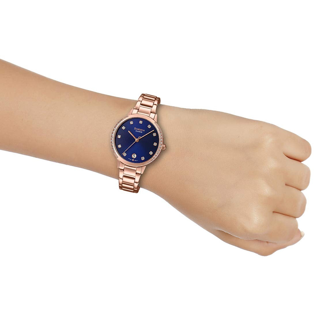 Casio Sheen Quartz Blue Dial Analog Women's Watch SHE-4056PG-2AUDF