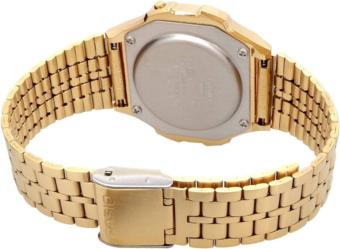 Casio Vintage Digital Golden Dial Stainless Steel Unisex Watch A171WEG-9A