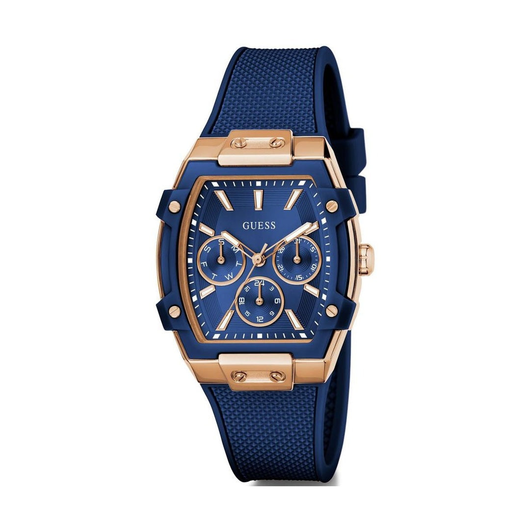 GUESS Phoenix Women Quartz Blue Dial Multi-Function Silicone Watch GW0945L4