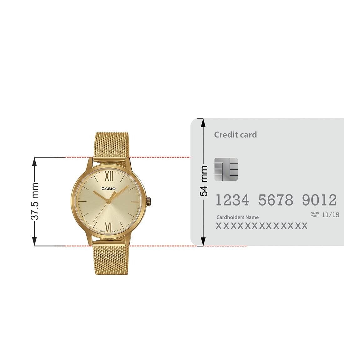 Casio Enticer Ladies Quartz Gold Dial Analog Women's Watch LTP-E157MG-9ADF