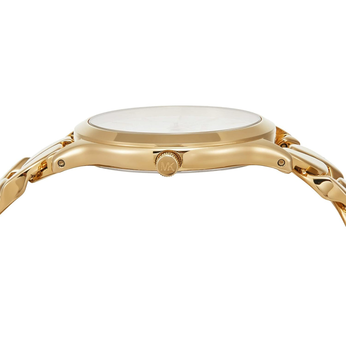 Michael Kors Runway Quartz White Sunray Dial Chain Bracelet Women's Watch - MK7472