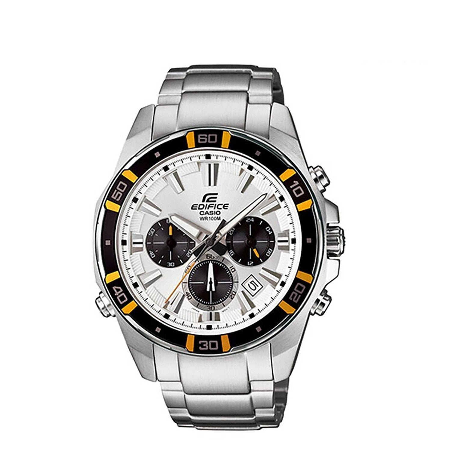 Casio Edifice White Dial Stainless Steel Chronograph Men's Watch EFR-534D-7AVDF