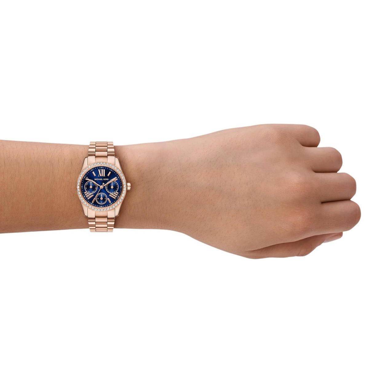 Michael Kors Lexington Quartz Navy Blue Dial Steel Bracelet Women's Watch - MK4926