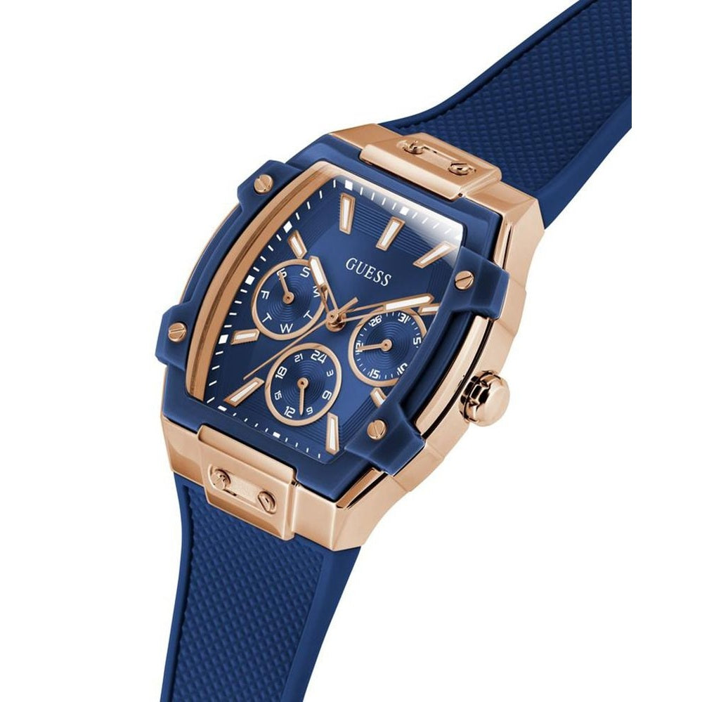 GUESS Phoenix Women Quartz Blue Dial Multi-Function Silicone Watch GW0945L4