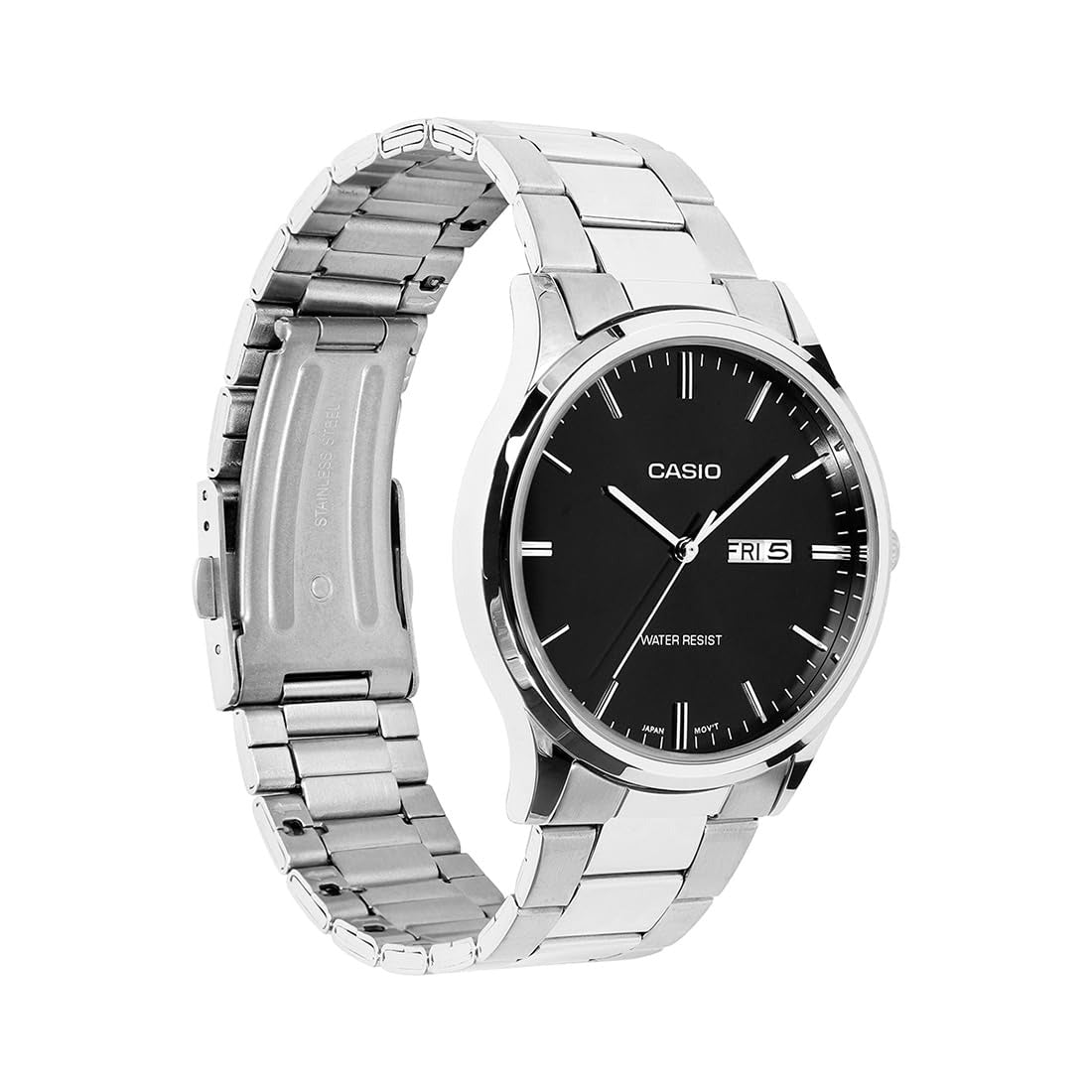 Casio Enticer Analog Black Dial Stainless Steel Strap Men's Watch MTP-SN8YD-1B