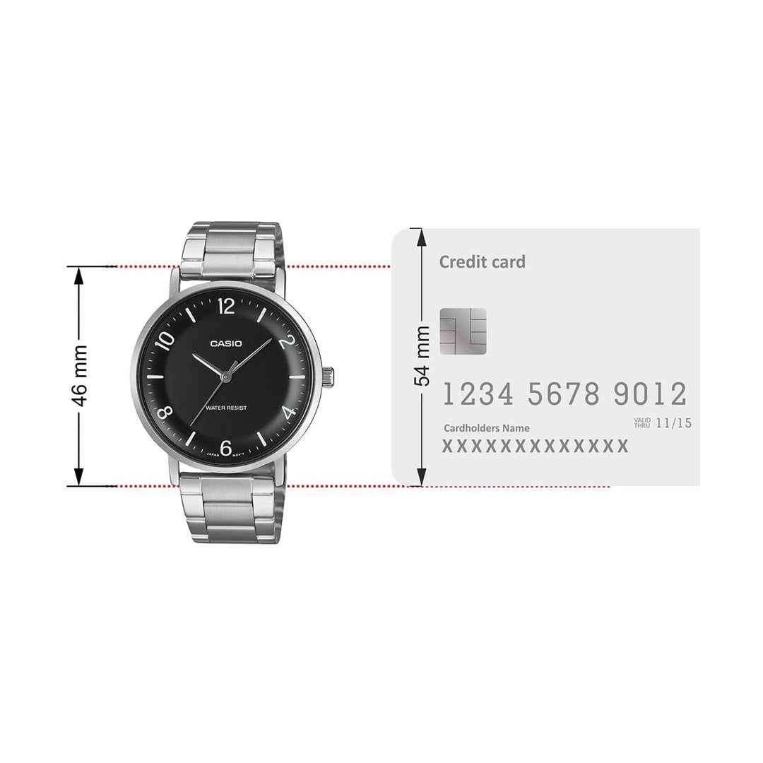 Casio Enticer Quartz Black Dial Analog Men's Watch MTP-VT03D-1BDF