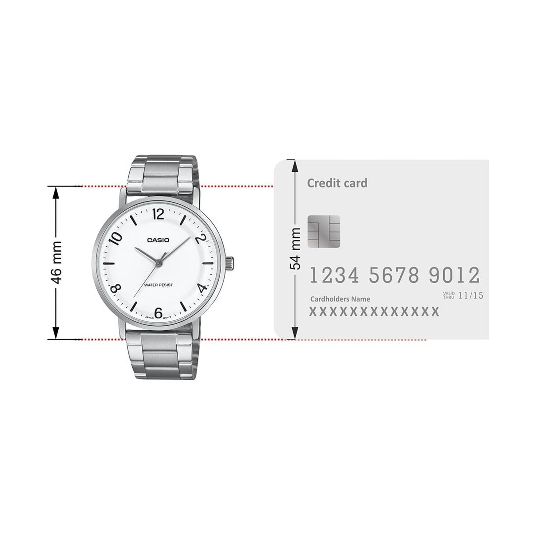 Casio Enticer Quartz White Dial Analog Men's Watch MTP-VT03D-7BDF