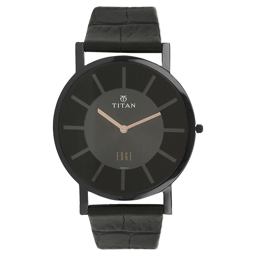 Titan Edge Black Dial Men's Watch 1595NL01