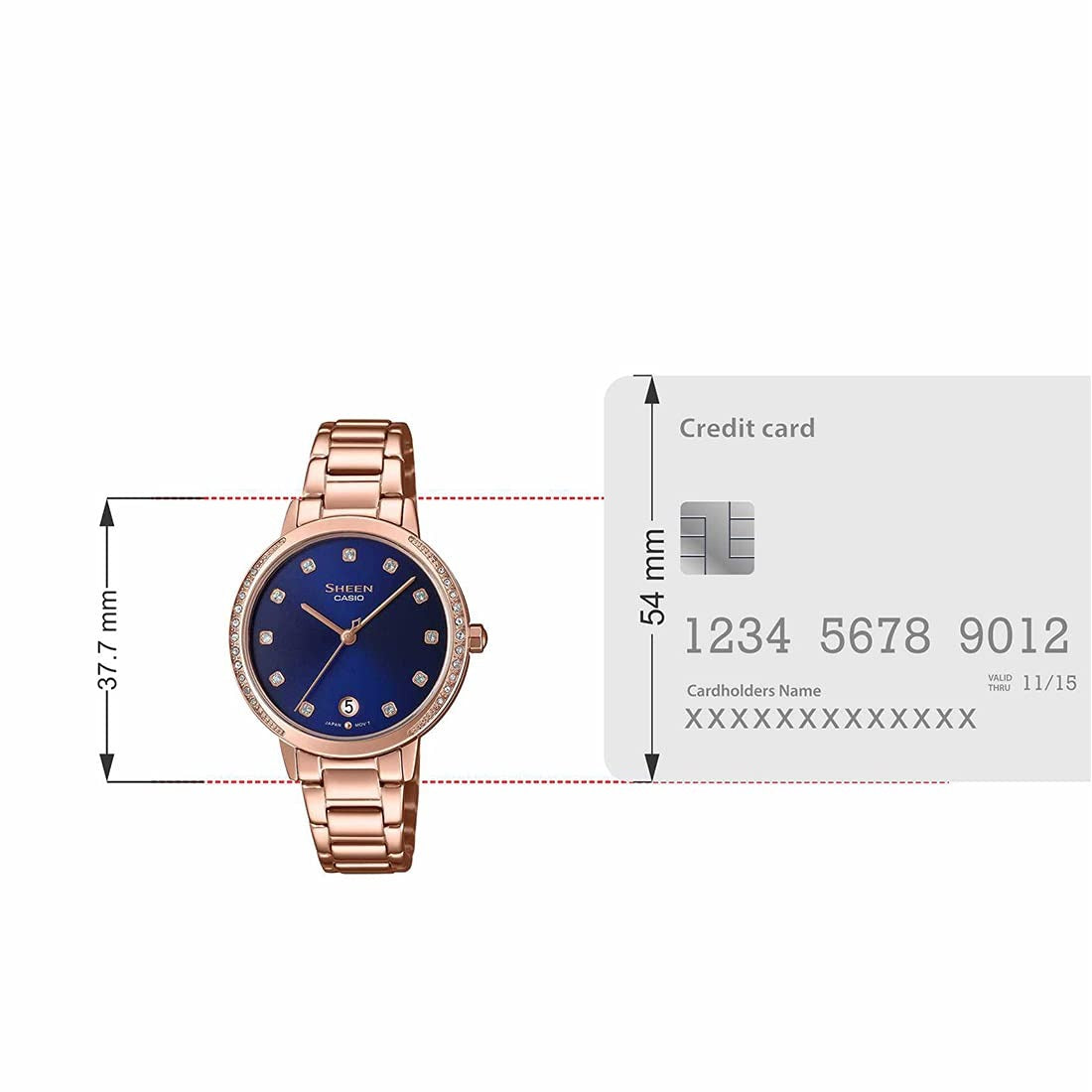 Casio Sheen Quartz Blue Dial Analog Women's Watch SHE-4056PG-2AUDF
