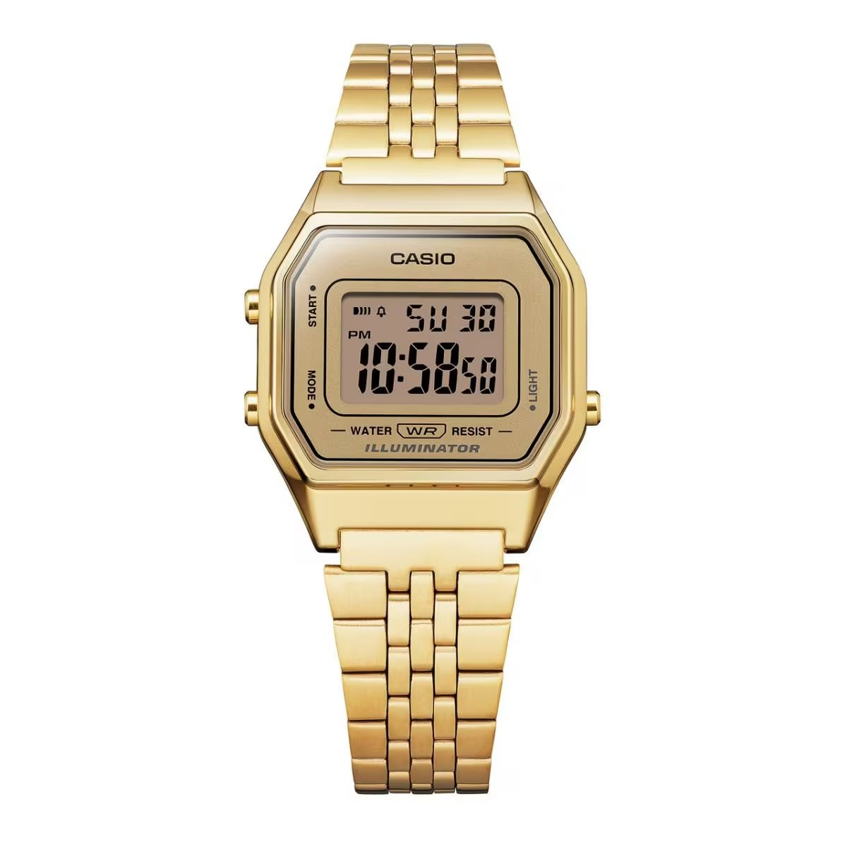 Casio Vintage Digital Rose Gold Dial Stainless Steel Unisex Watch LA680WGA-9