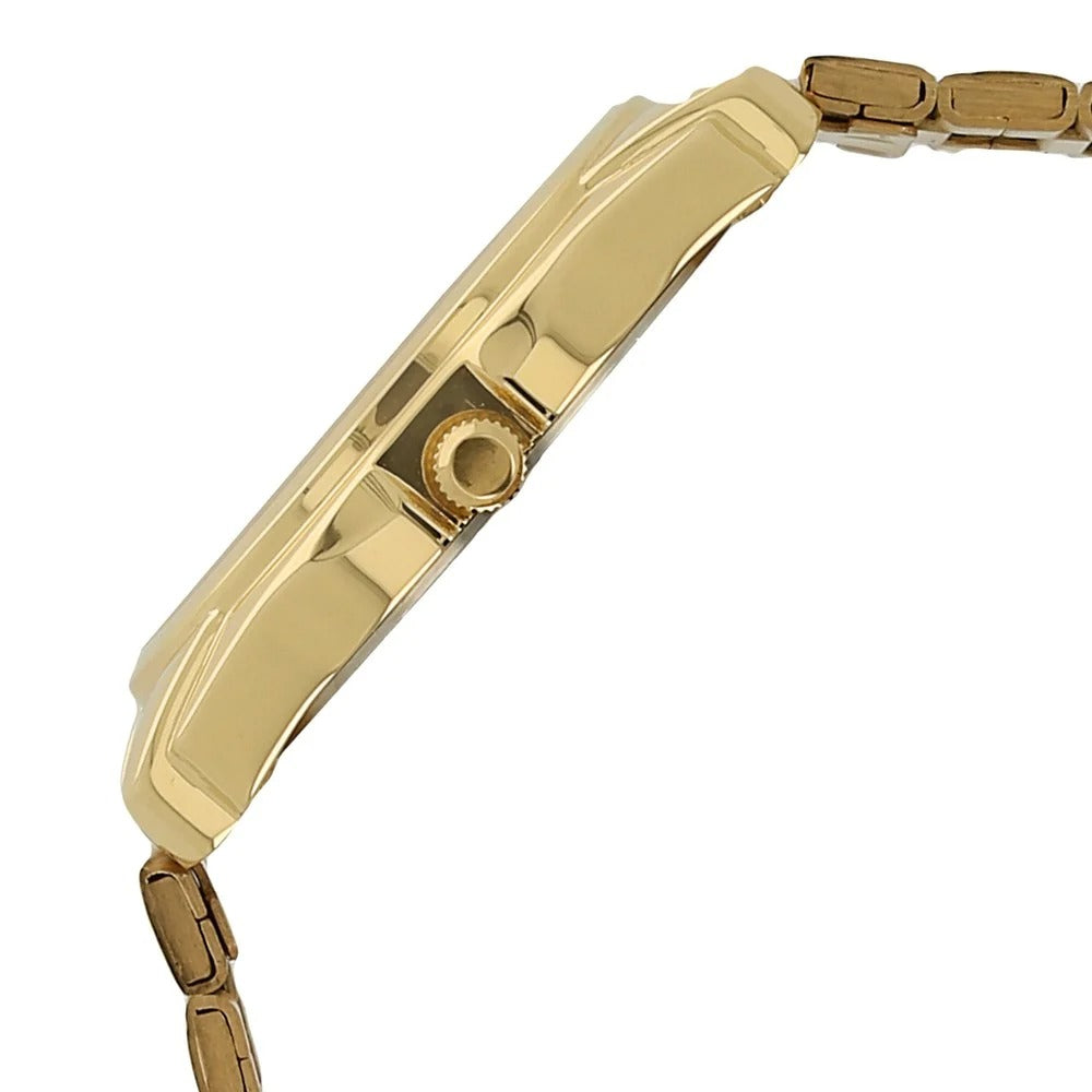 Titan Quartz Analog with Day and Date Champagne Dial Golden Stainless Steel Strap Watch For Men - NU1578YM05