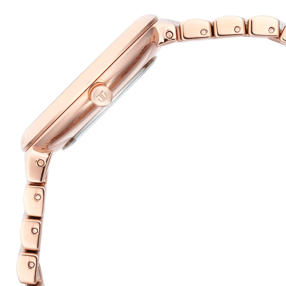 Titan Purple Unending Beauty Rose Gold Dial Analog Stainless Steel Strap Watch for Women - NS95160WM01