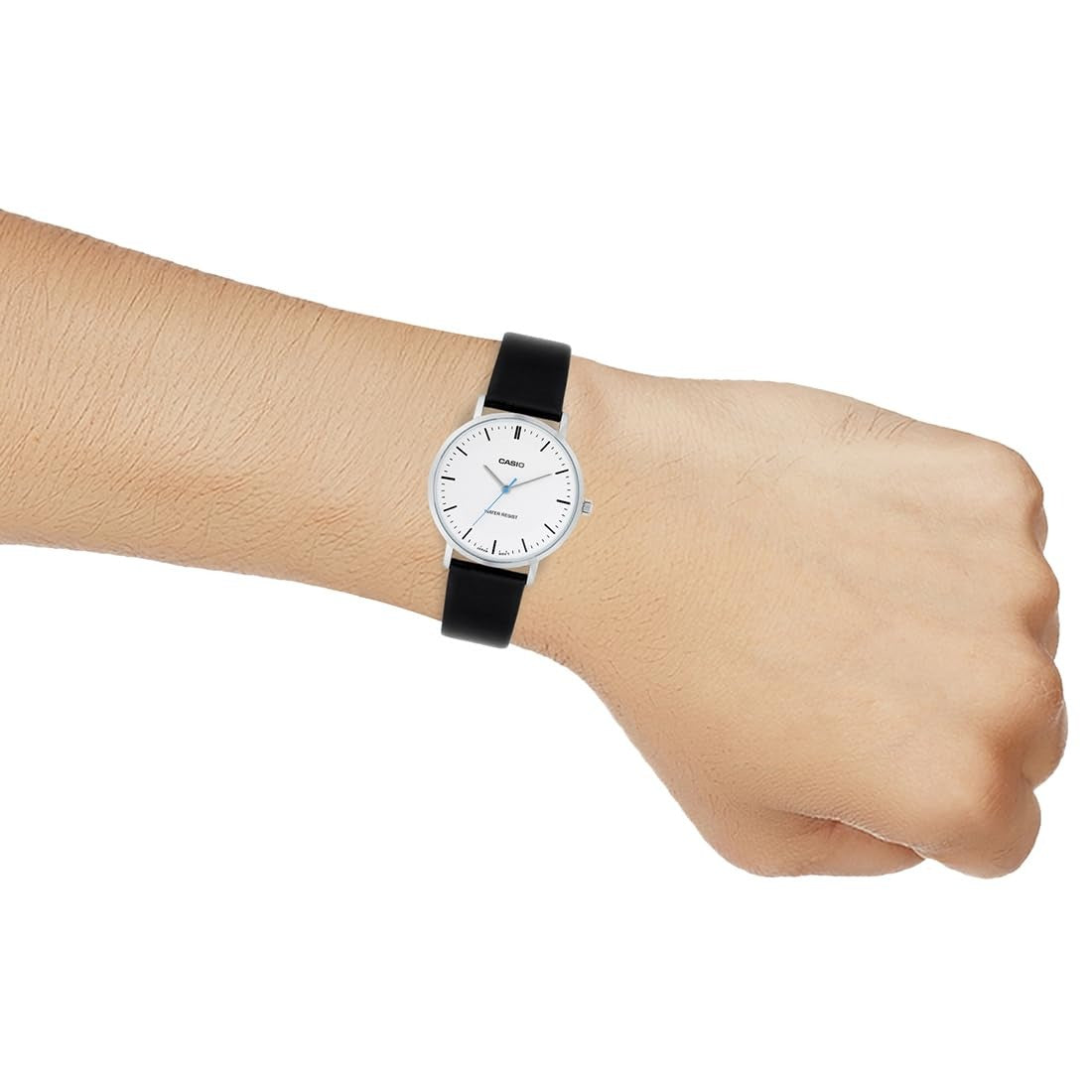 Casio Enticer Quartz White Dial Leather Men's Watch MTP-VT04L-7EDF [A2414]