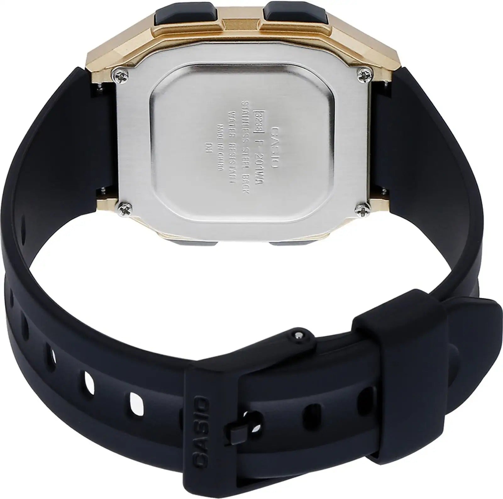 Casio Big Digits Quartz Gold-Tone Digital Unisex Watch F-201WAM-9AVDF