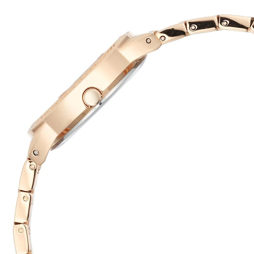 Titan Raga Showstopper Quartz Analog Pink Round Dial Rose Gold Metal Strap Watch For Women - NU95281WM01