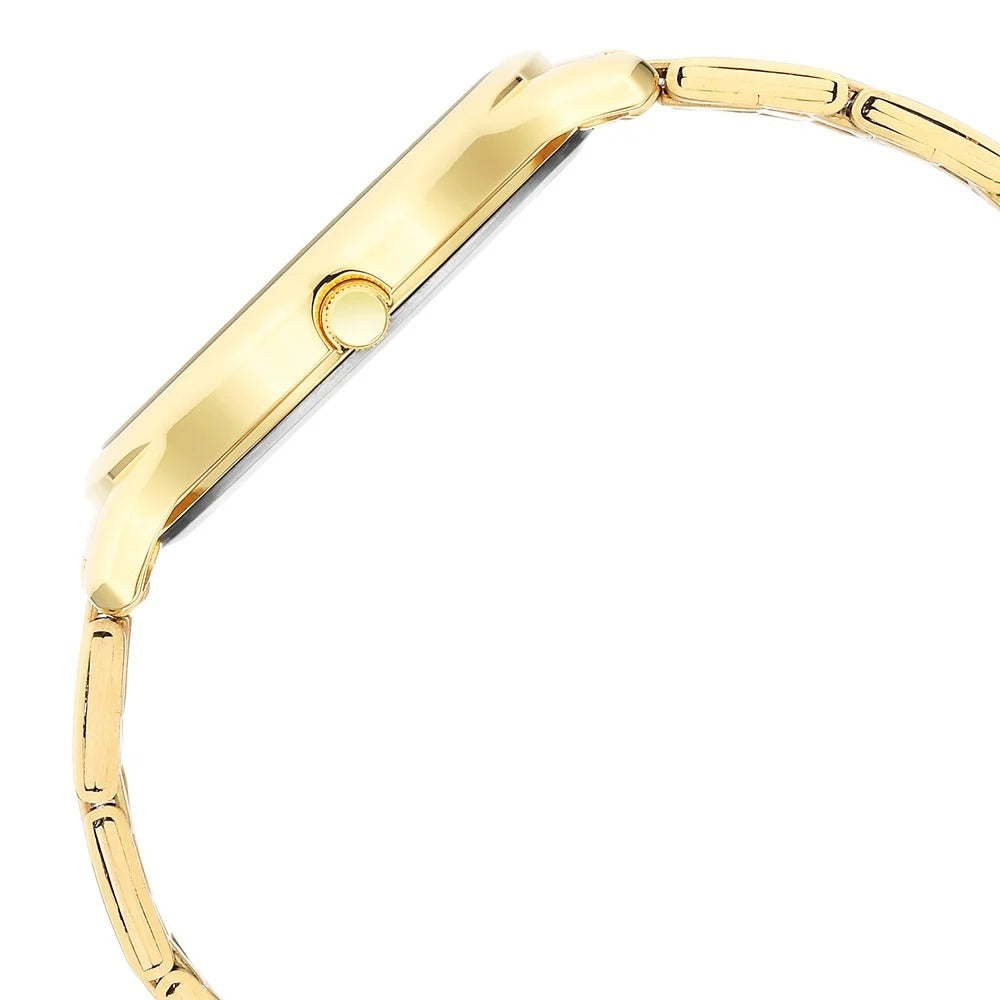 Titan Karishma Quartz Analog with Day and Date Black Dial Golden Stainless Steel Strap Watch For Men - NU1825YM02