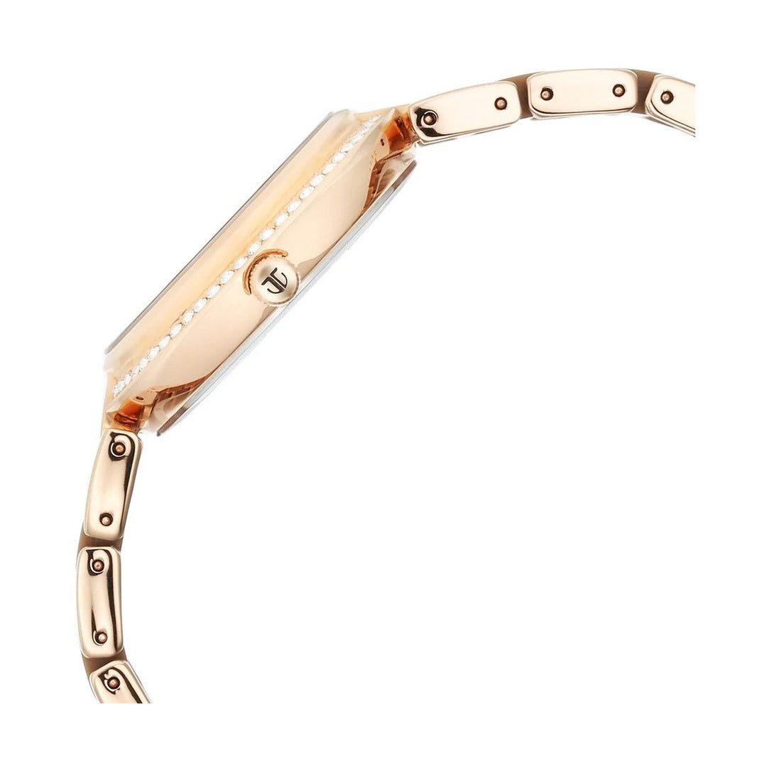 Titan Acetate Mother Of Pearl Quartz Multifunction Hybrid Strap Watch for Women - NU95187KD03