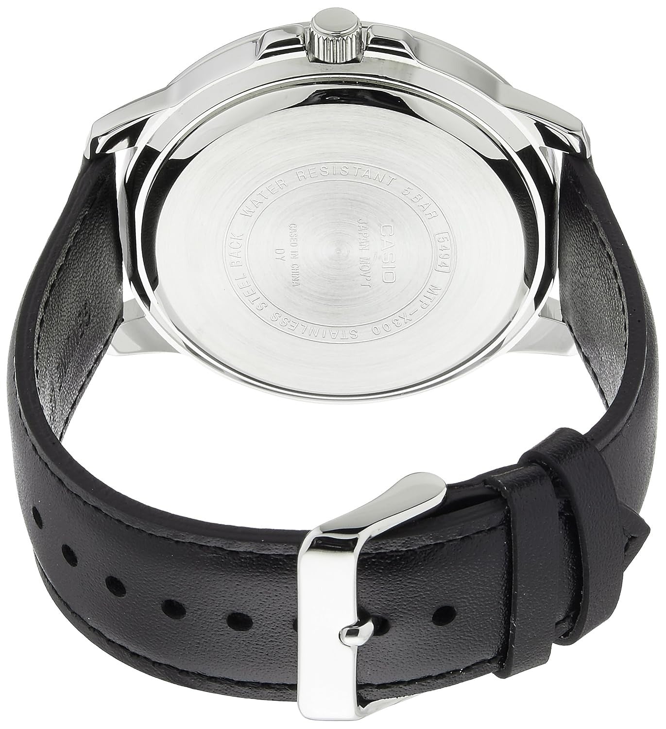 Casio Enticer Silver White Dial Stainless Steel Leather Analog Watch MTP-X300L-1AVDF [A1061]