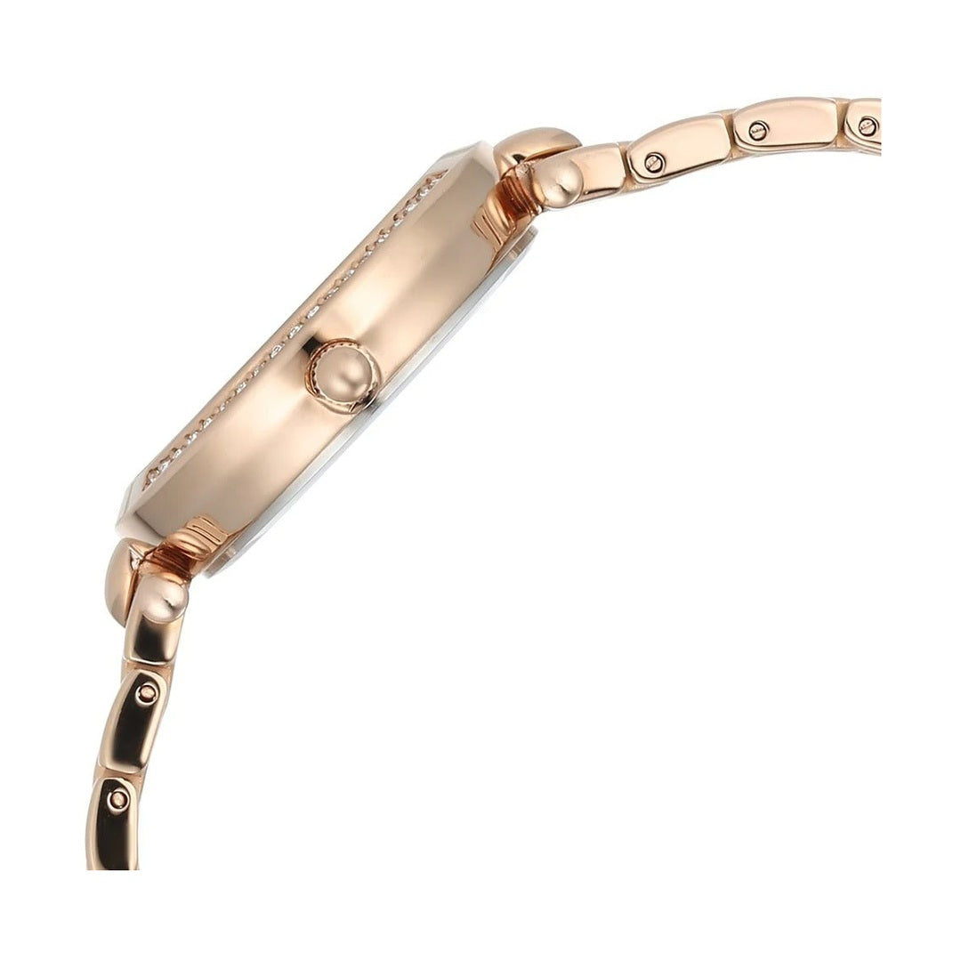Titan Raga Showstopper Quartz Analog Blue Dial Rose Gold Metal Strap Watch For Women - NU95266WM01