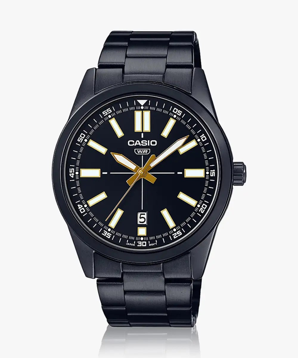 Casio Enticer Black Dial Stainless Steel Strap Analog Men's Watch MTP-VD02B-1EUDF