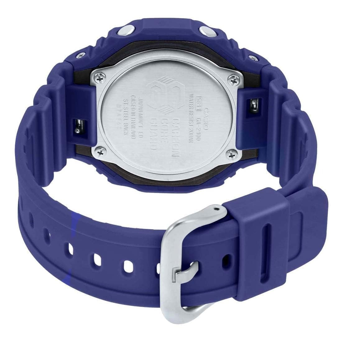 G-Shock Analog-Digital Black Dial Blue Resin Strap Men's Watch GA-2100-2ADR
