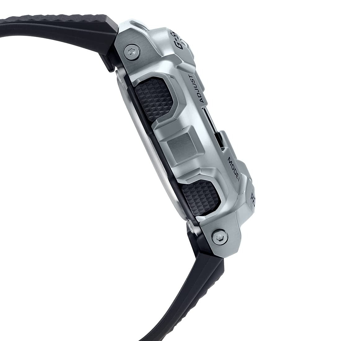 G-Shock Silver Metal Dial Black Resin Strap Analog-Digital Men's Watch GM-110-1ADR