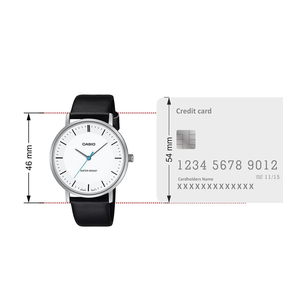 Casio Enticer Quartz White Dial Leather Men's Watch MTP-VT04L-7EDF [A2414]