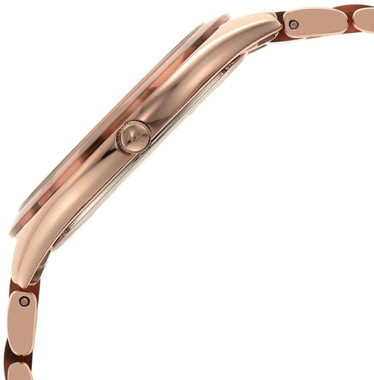 Michael Kors Slim Runway Quartz Rose Gold Dial Two-Tone Bracelet Women's Watch - MK4542