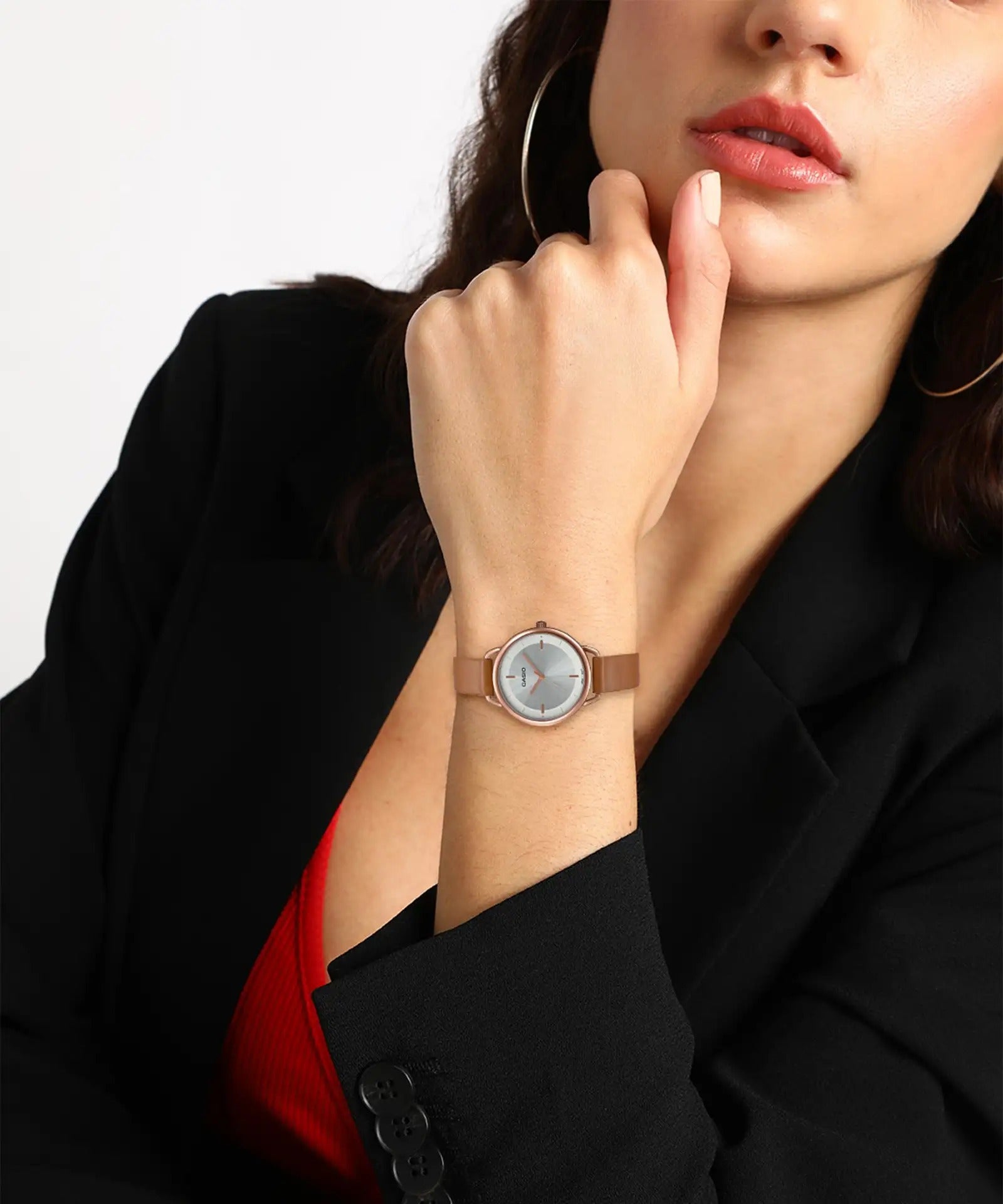 Casio Enticer Ladies Quartz White Dial Analog Women's Watch LTP-E413PL-7ADF [A1301]