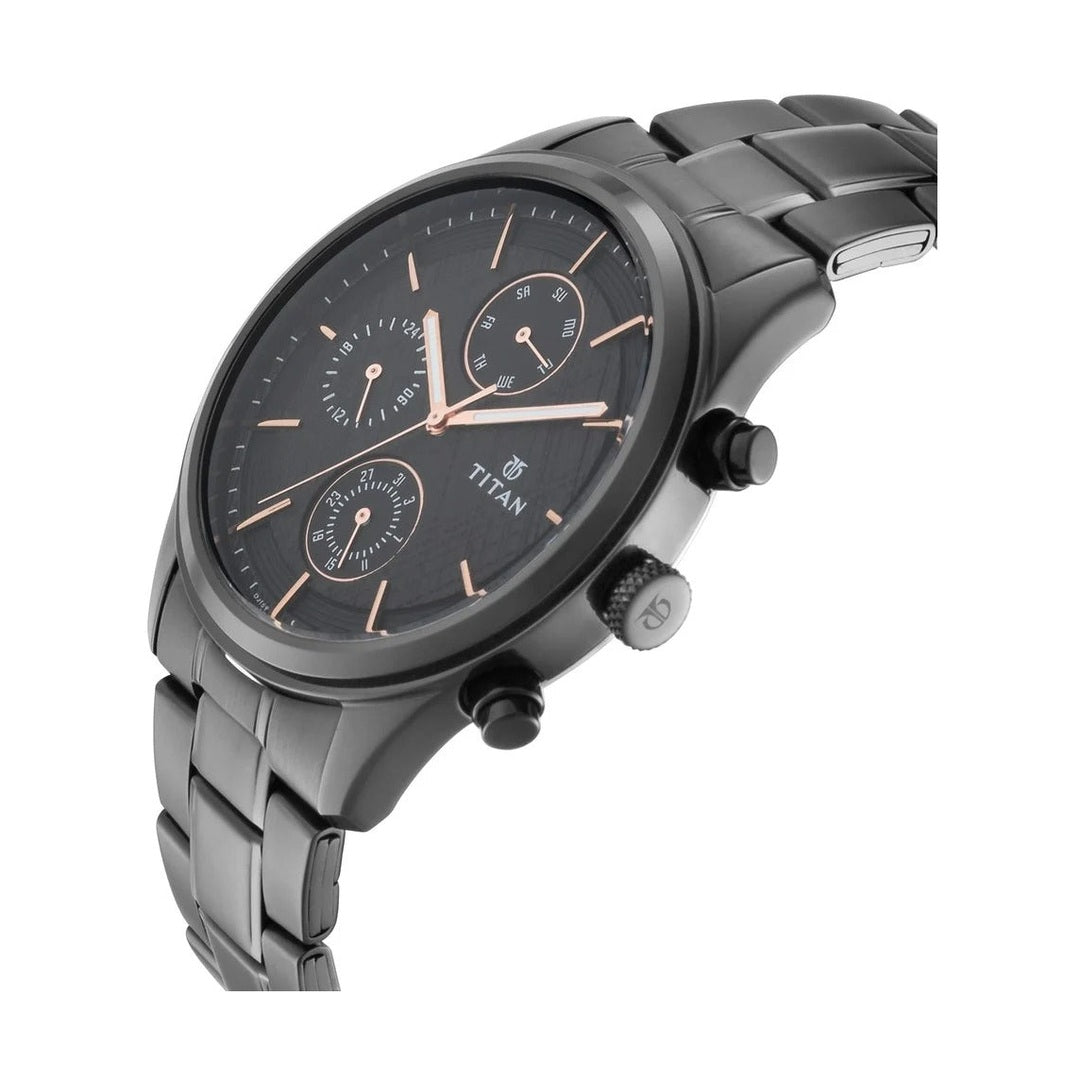 Titan Workwear Black Dial Men's Watch NT1805NM01