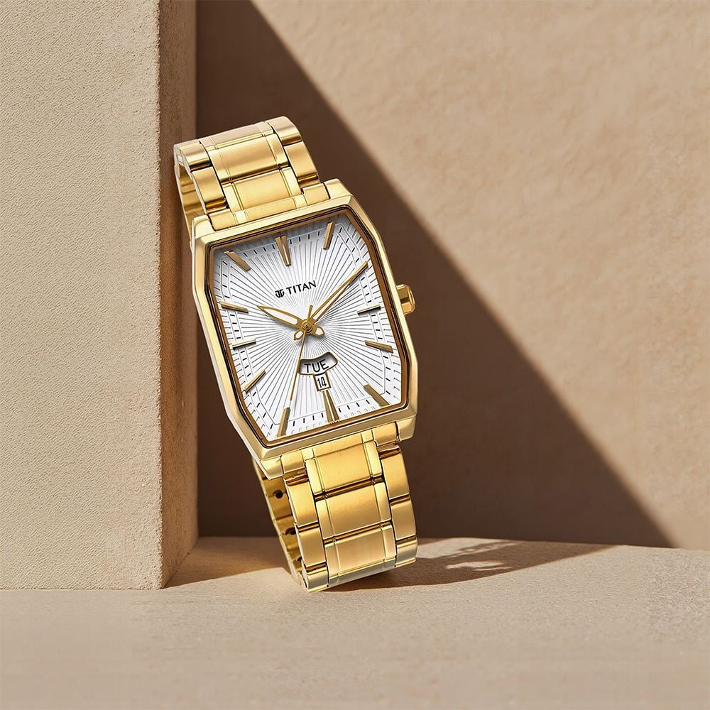 Titan Regalia Opulent White Dial Men's Watch 1876YM02
