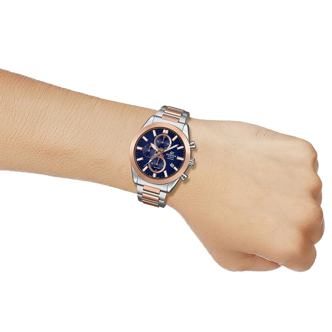 Casio Edifice Blue Dial Stainless Steel Men's Analog Watch EFB-710SG-2AVUDF