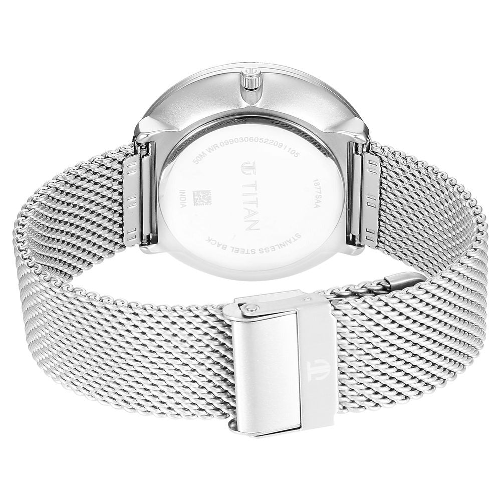 Titan Analog Silver Dial Men's Watch NR1877SM01