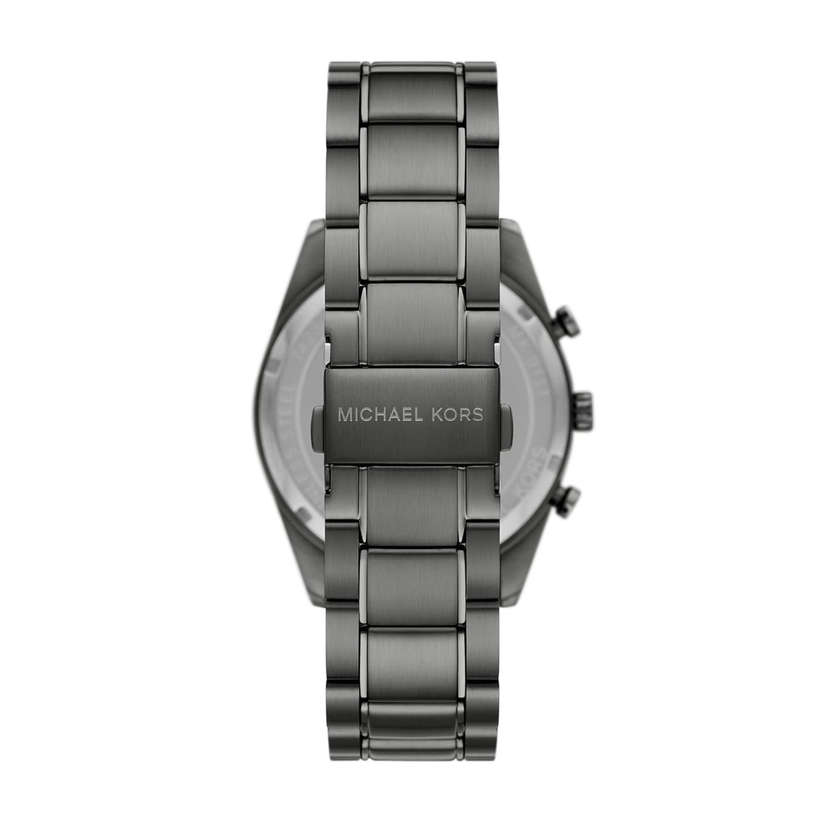 Michael Kors Warren Quartz Chronograph Blue Dial Gunmetal Bracelet Men's Watch - MK9111