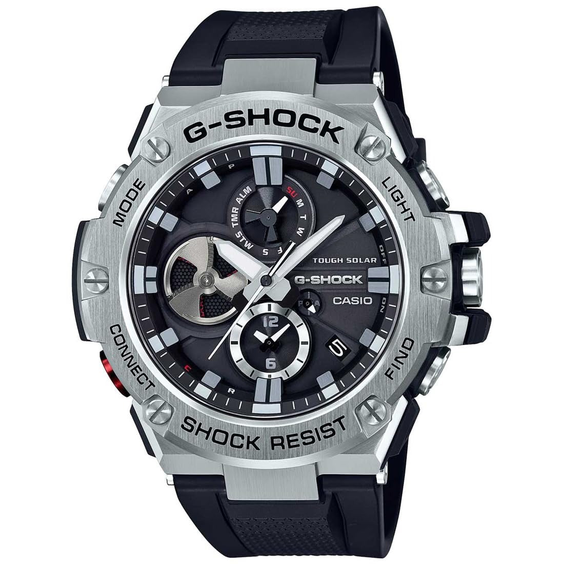 G-Shock Steel Analog Black Dial Solar Bluetooth Men's Watch GST-B100-1ADR [G789]