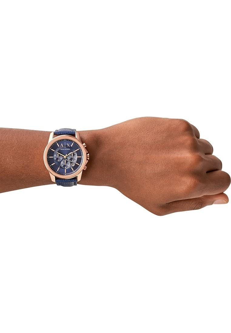 Armani Exchange Banks Blue Leather Men's Watch AX1723