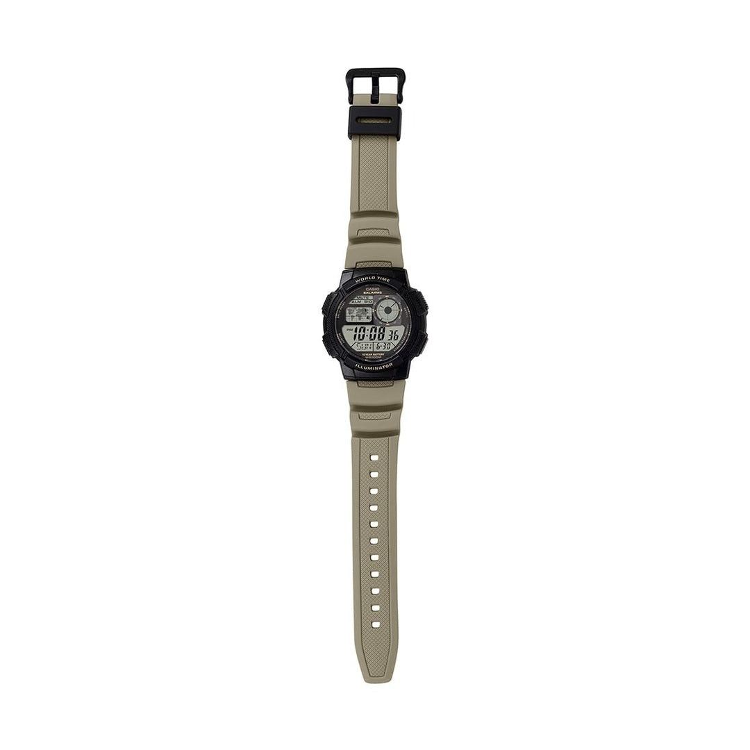 Casio Collection Digital Black Dial Mustard Resin Strap Unisex Watch AE-1000W-5AVDF