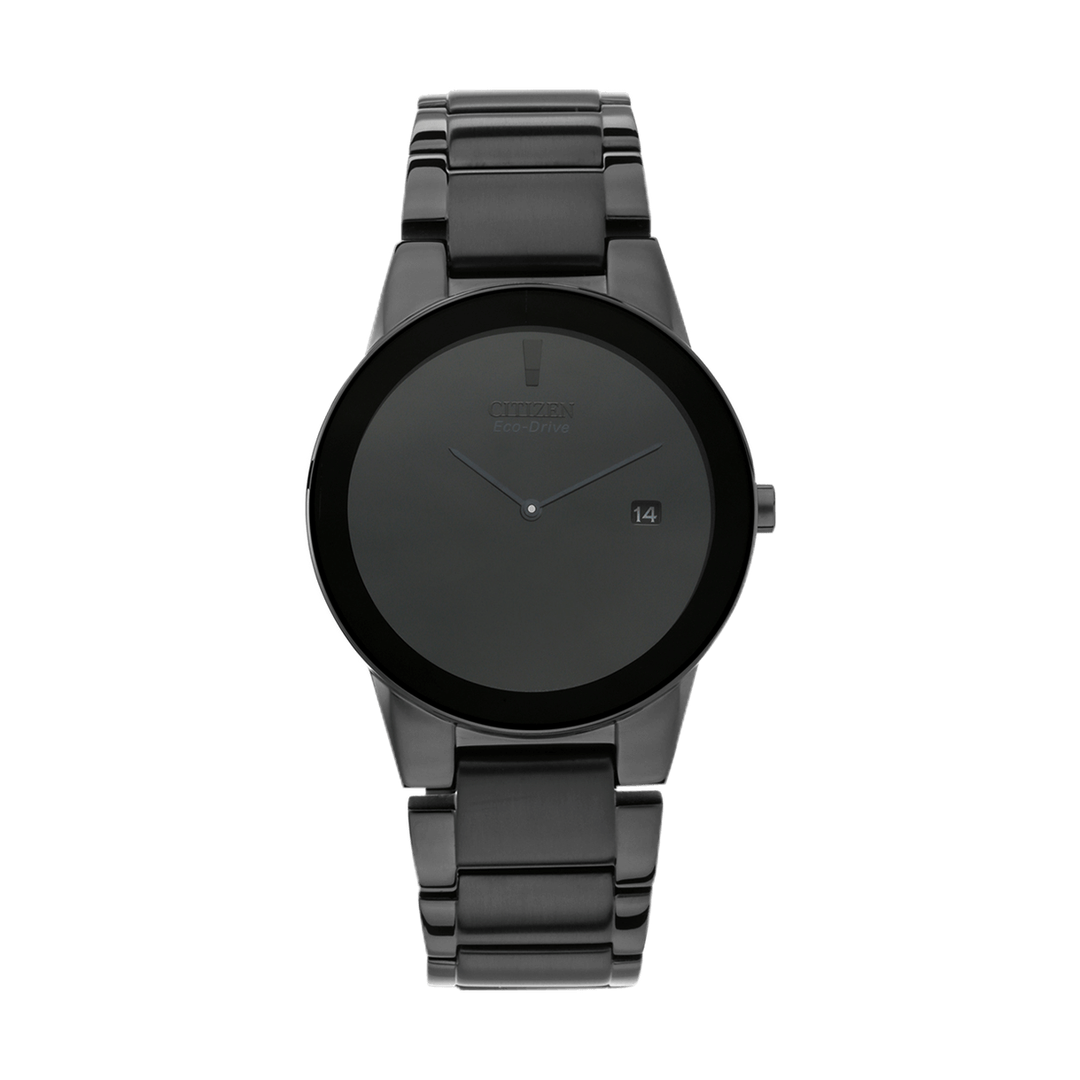 Citizen Axiom Men Eco-Drive Black Dial Analog Stainless Steel Watch AU1065-58E