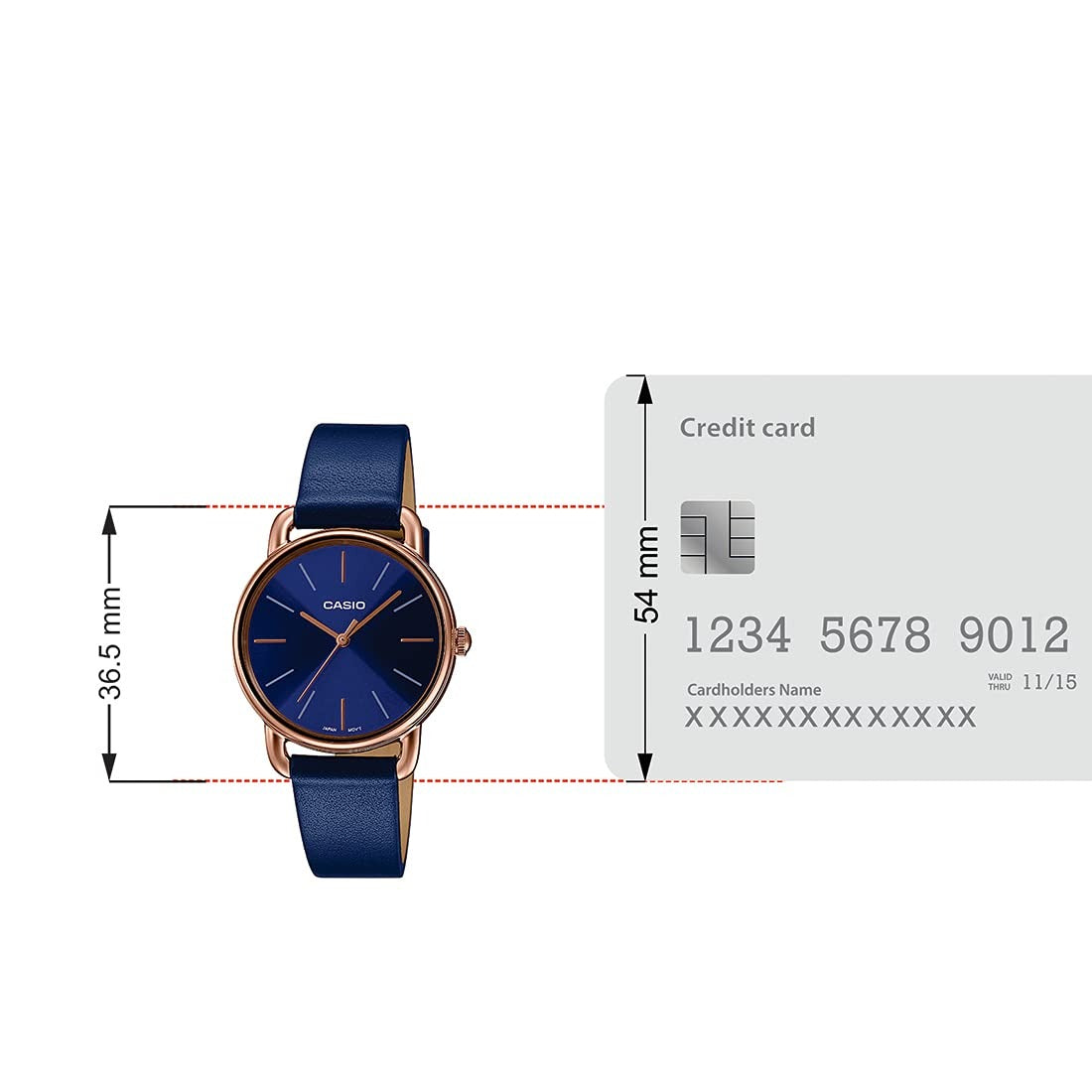 Casio Enticer Quartz Blue Dial Leather Women's Watch  LTP-E412PL-2ADF [A1796]