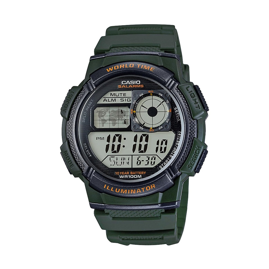 Casio Youth Digital Black Dial Resin Strap Men's Watch AE-1000W 3AVDF