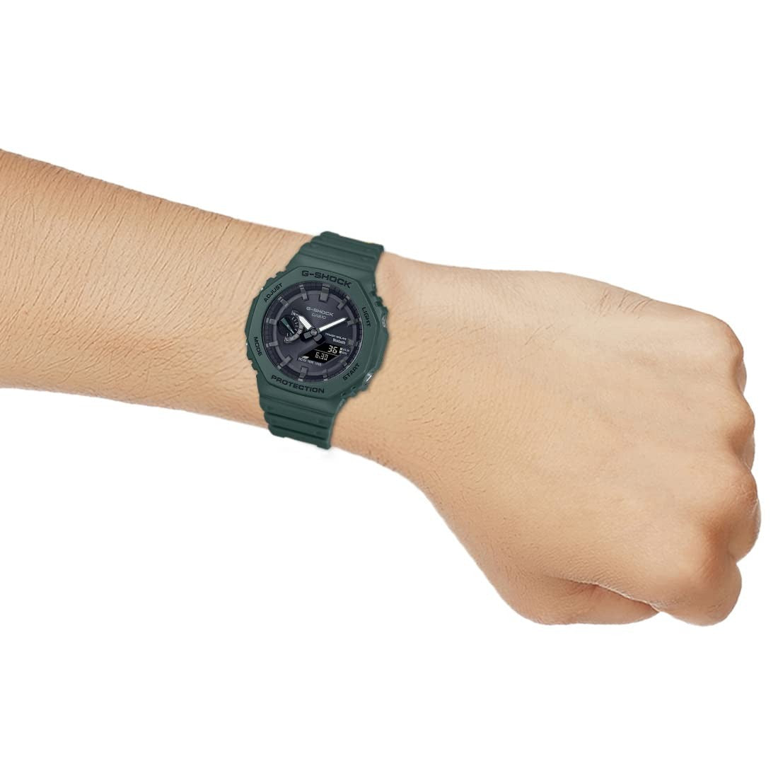 G-Shock Analog-Digital Black Dial Green Resin Strap Solar Bluetooth Men's Watch GA-B2100-3ADR