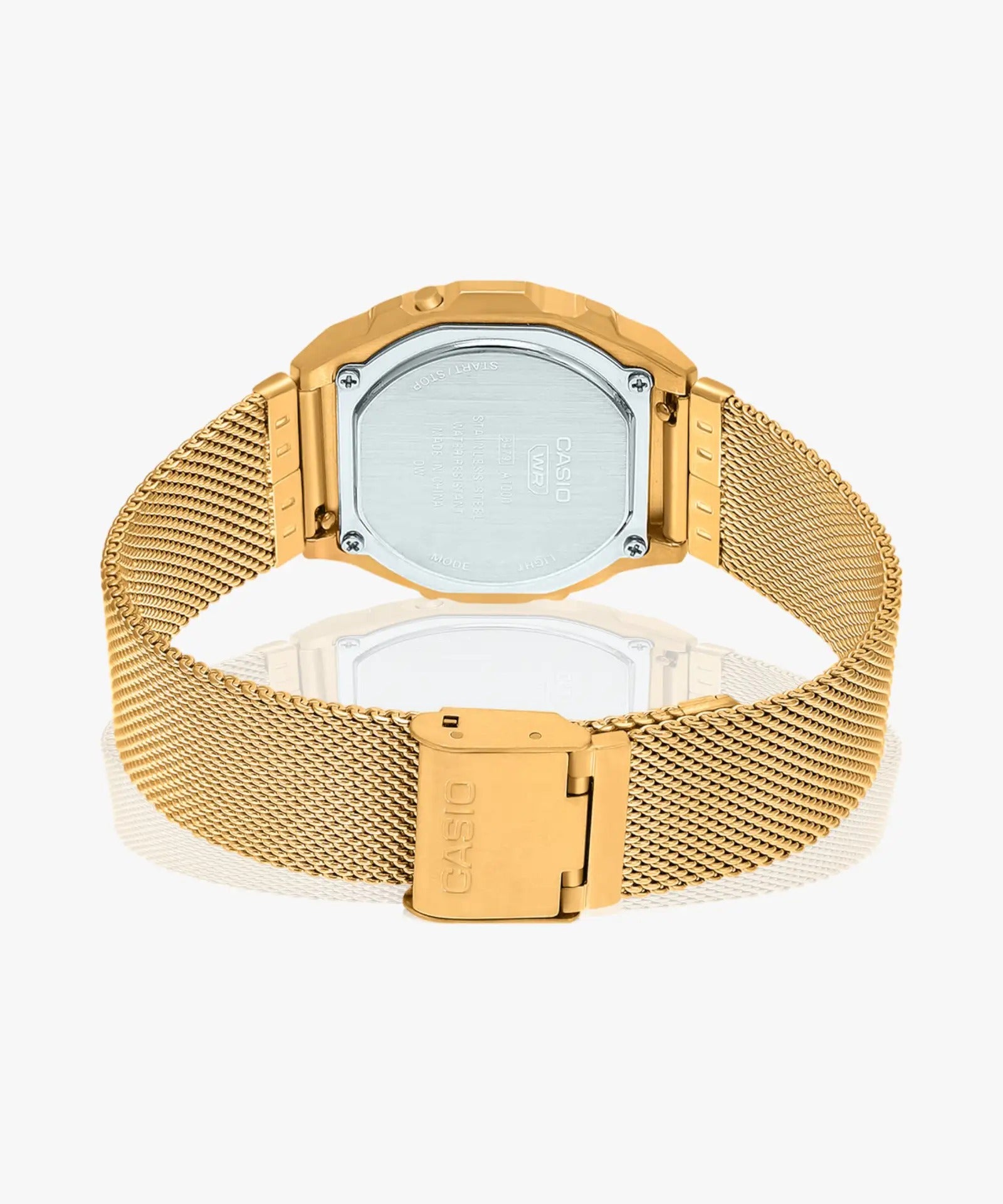 Casio Vintage Quartz Gold Digital Stainless Steel Unisex Watch A1000MG-9EF
