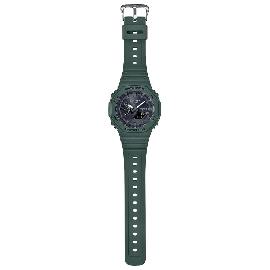 G-Shock Analog-Digital Black Dial Green Resin Strap Solar Bluetooth Men's Watch GA-B2100-3ADR