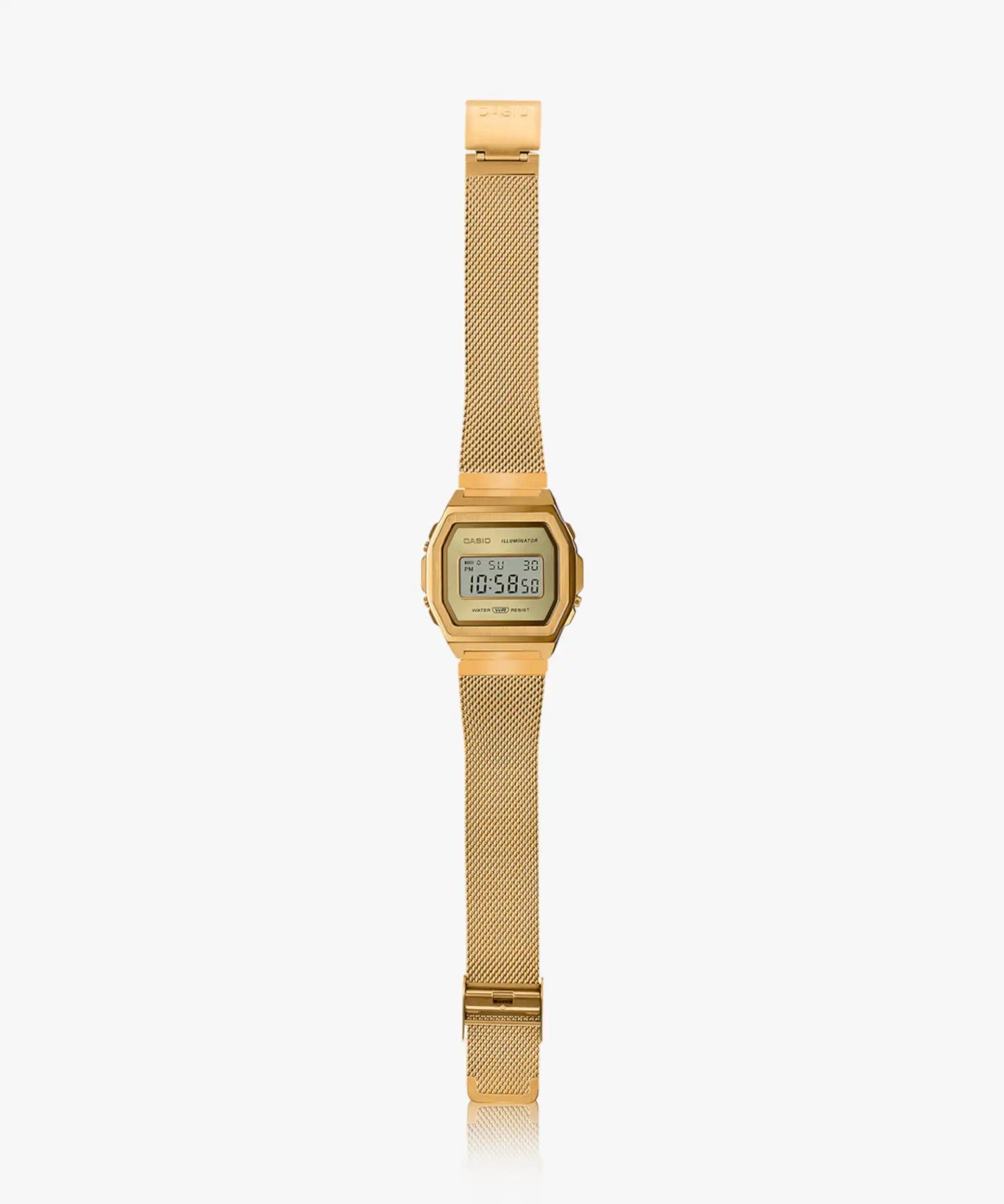 Casio Vintage Quartz Gold Digital Stainless Steel Unisex Watch A1000MG-9EF