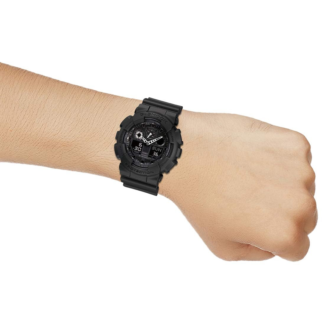 G-Shock Analog-Digital Black Dial Black Resin Strap Men Watch GA-100-1A1DR (G270)