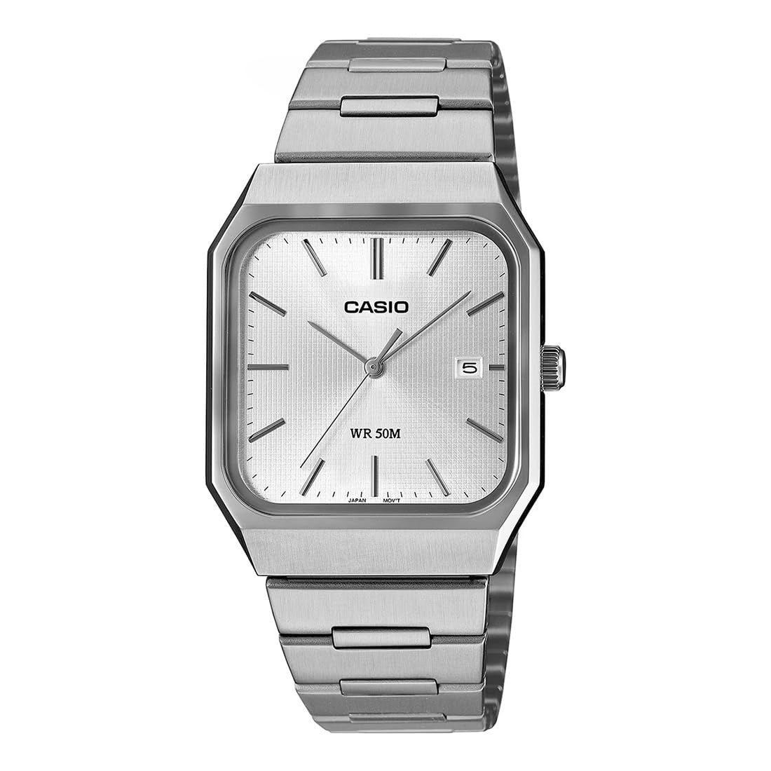 Casio Enticer Silver Dial Stainless Steel Bracelet Analog Watch MTP-B185D-7AVDF